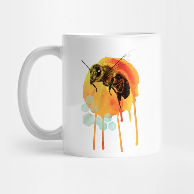 Honey Bee Watercolour by Artserge